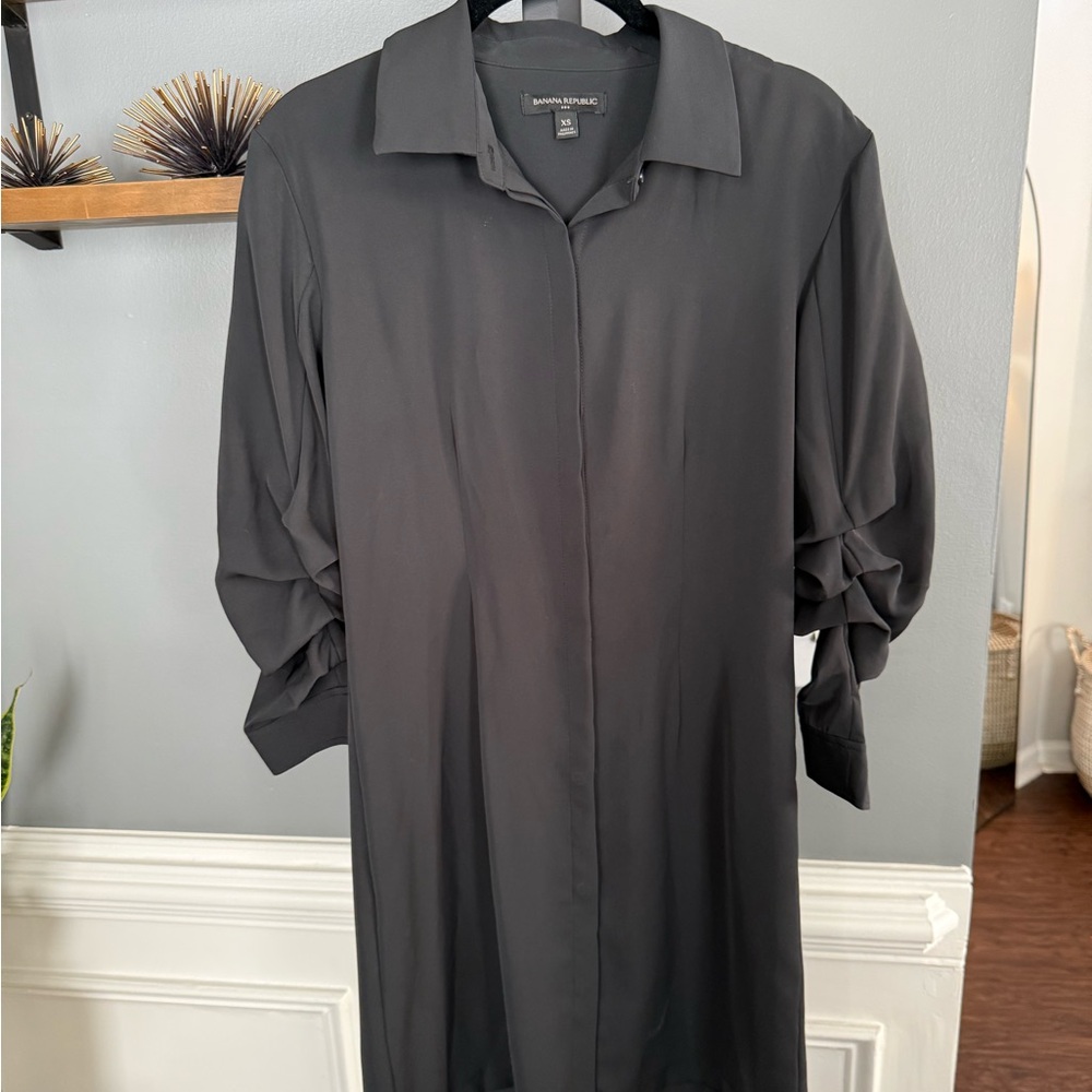 Banana Republic Charcoal Shirt Dress